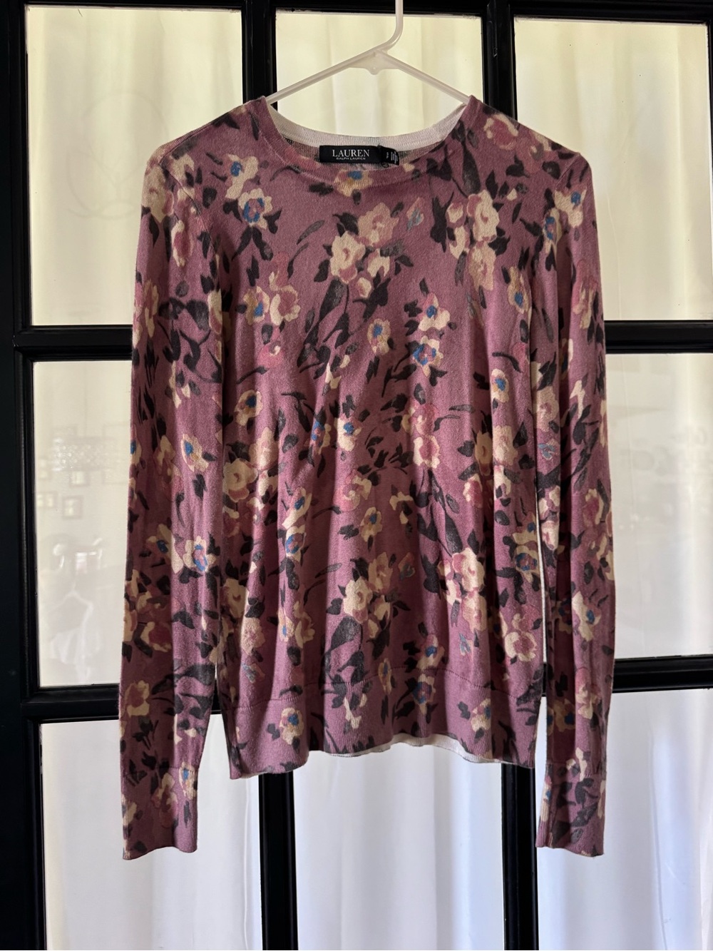 Lauren Super Soft Long-Sleeve Sweater - Mauve Floral